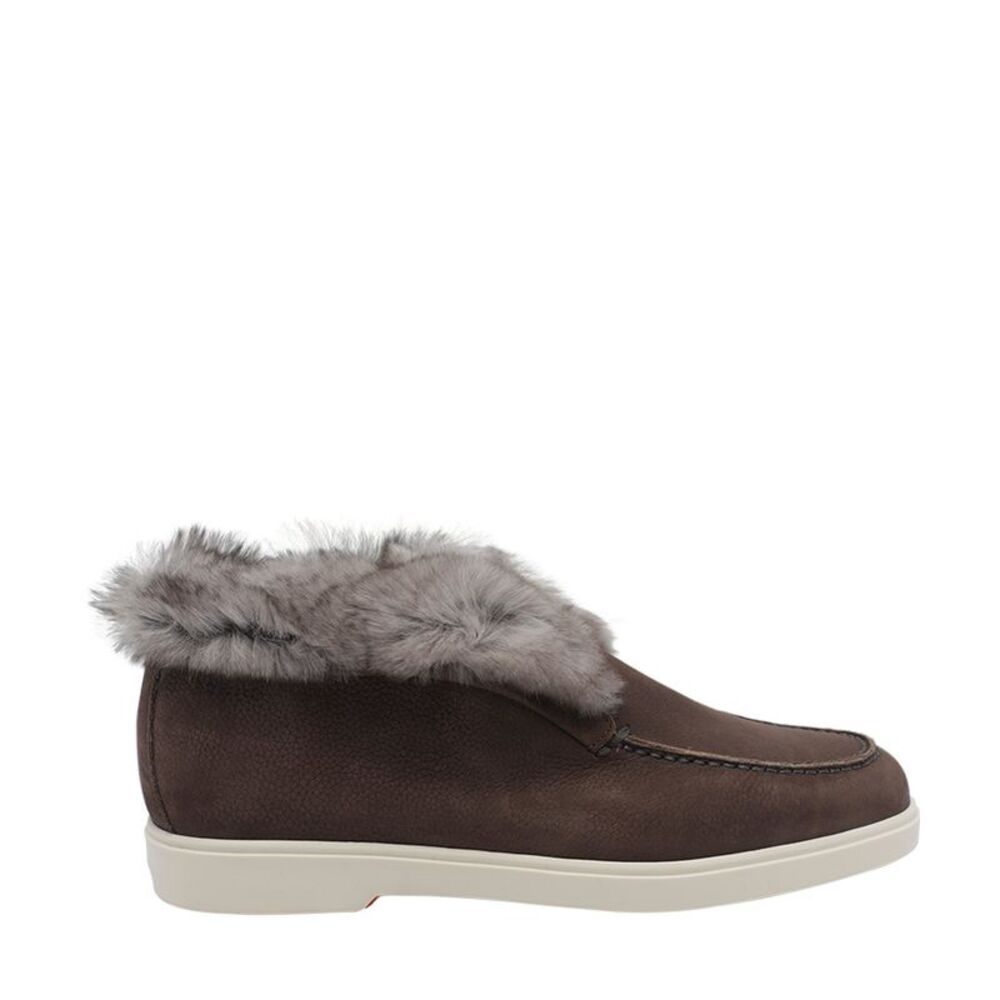 Santoni Women Desert Boots With Shearling Detail